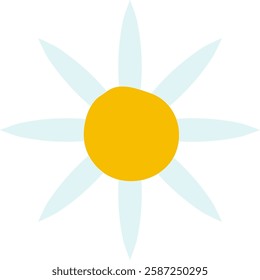 Hand Drawn Chamomile Flower Vector Illustration