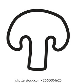 Hand drawn champignon vector doodle graphic isolated on white