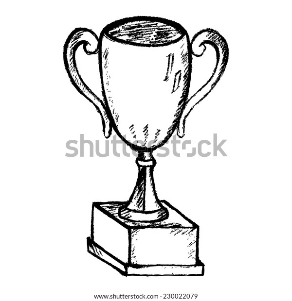 Hand Drawn Champions Cup Stock Vector Royalty Free