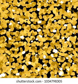 Hand drawn chaotic dots, spots and blobs vector seamless pattern