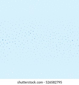Hand drawn chaotic dots & spots vector seamless pattern. Abstract background in cool colors, blue and white gradient. Endless texture for website, banner, print, card, decoration, cover, fabric. Eps8