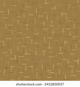 Handgezeichnete chaotische Streifen. Vektorgrafik nahtloses Muster. Brauner repetitiver Hintergrund. Geometrisches Stoffmuster. Einwickelpapier. Dekorative Kunst. Fortlaufende Design-Vorlage für Textilien, Heimdekor, Leinen