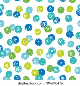 hand drawn chaotically polka dot pattern. vector