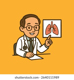 Hand drawn character doctor cartoon style 