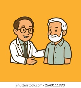 Hand drawn character doctor cartoon style 