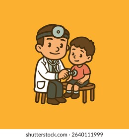 Hand drawn character doctor cartoon style 
