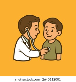 Hand drawn character doctor cartoon style 