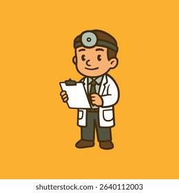 Hand drawn character doctor cartoon style 