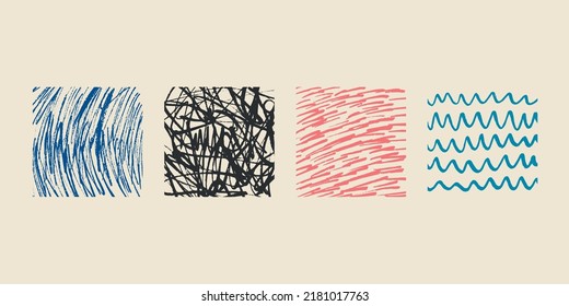 Hand Drawn Charcoal Scribble Marks