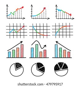 Hand Drawn Charts and Graphs Business Doodle