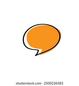 Hand drawn chat bubble flat vector design