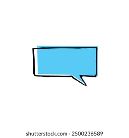 Hand drawn chat bubble flat vector design