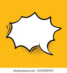 Hand drawn chat bubble vector illustration Suitable for design element of comic dialog, infographic, and poster element. Blank chat bubble template Editable Free Vector image