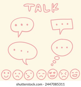 hand drawn chat bubble vector for your project.