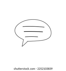 Hand drawn chat icon design template isolated