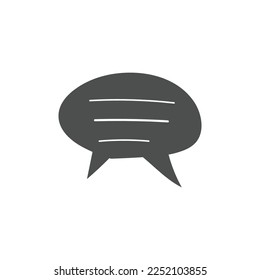 Plantilla de diseño de iconos de chat dibujado a mano aislada