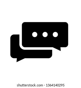 Hand drawn chat icon isolated on white. Vector illustration. Social media concept.