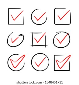 hand drawn check list, check mark