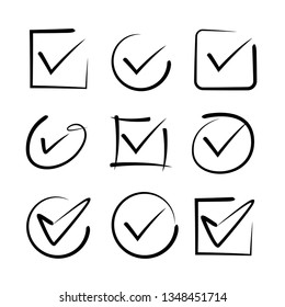 hand drawn check list, check mark