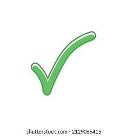 hand drawn check mark icon vector illustration