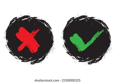 hand drawn Check mark icon illustration
