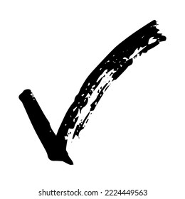 Handgezeichnete Markierung, Abbildung. Marker right sign Clip Art. Ankreuzen Sie das Kontrollkästchen. Einzelelement
