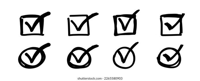Hand drawn check mark illustration