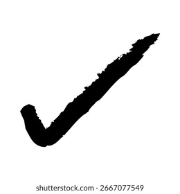 Ilustração de vetor de marca de verificação desenhada à mão.