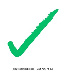 Hand drawn check mark vector illustration.