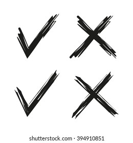 hand drawn check marks, ticks, confirmation acceptance positive passed voting