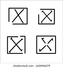 Hand drawn check signs. Vector checklist marks icon set.