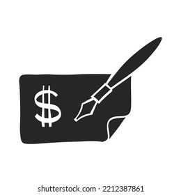 Ilustración del vector Check dibujada por mano