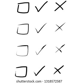 Hand Drawn Checkbox Example. Checkbox Vector