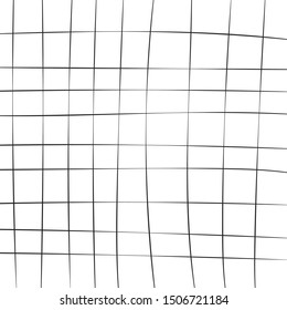 Hand drawn checked vector background. Grunge vector grid pattern