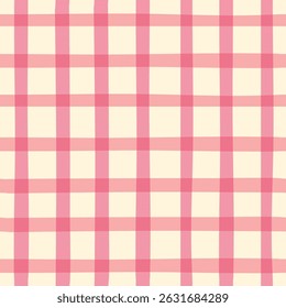 Mão desenhado xadrez padrão sem costura. Ilustração na moda. Estilo abstrato xadrez, tartan, pano de gingham. Ternos para têxteis, capas de tecido, embalagem e embrulho para presente.Modelo de impressão	