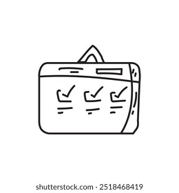 Hand drawn checklist or to-do list