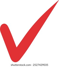 Ícone Marca de Seleção desenhada à mão Vermelho