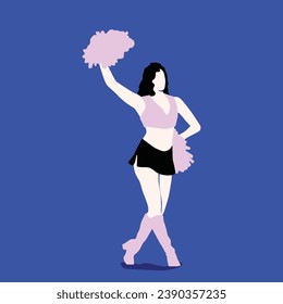 hand drawn cheerleader design. vector illustration.