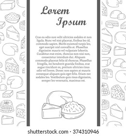 Hand drawn cheese concept