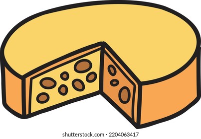 Ilustración de cubos de queso drenado de mano aislados en segundo plano