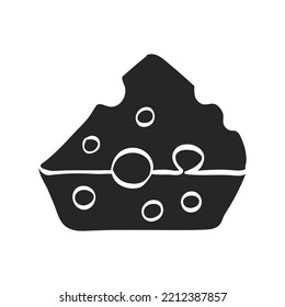 Ilustración del vector de queso dibujado a mano
