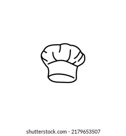 Hand drawn Chef hat icon, simple doodle icon