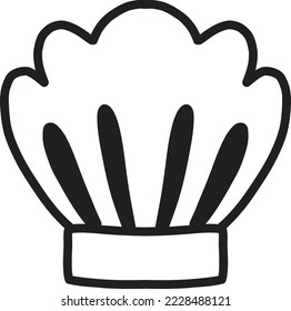 Hand Drawn chef hat illustration isolated on background