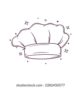 hand drawn chef hat vector illustration