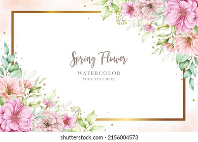 hand drawn cherry blossom floral background design