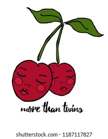 HAND DRAWN CHERRY ILLUSTRATION_with slogan