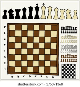Hand drawn chess collection