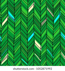 Hand drawn chevron pattern. Seamless fabric colorful background.