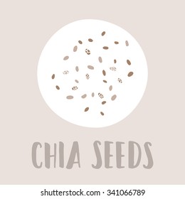 Hand Drawn Chia Seeds Superfood