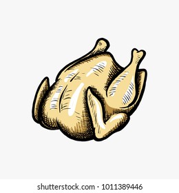 Hand Drawn chicken logo design inspiration
